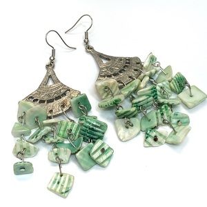 VINTAGE DROP TIERED DANGLE EARRINGS